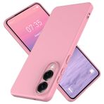Taneny Samsung Galaxy S25 Edge için Silikon Kılıf, Dayanıklı ve Şık Düşme Test Edilmiş Yumuşak Silikon Jel Kauçuk Slim Fit Darbeye Dayanıklı Koruyucu Telefon Kılıfı (Pembe)