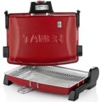 Taner Çift Telli Büyük Boy Elektrikli Izgara Mangal Barbekü Kırmızı 34 x 25 Pişirme Alanı