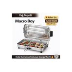 TANER Macro Boy Elektrikli Izgara 46x29Cm 1250Waat Büyük Boy [4 ADET ŞİŞ]