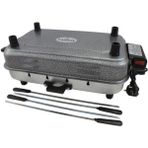 Taner Mega Boy Demir Döküm Elektrikli Izgara Barbekü 40X11X25CM Kullanım İçin İdeal