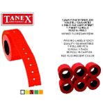 Tanex 12x21 mm Motex Çizgili Kırmızı Fiyat Etiketi