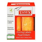 Tanex 12x21mm 6'lı Motex Flo Turuncu Çizgili Etiket