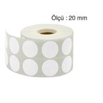 Tanex 20 mm 2500 Adet Gri Nokta Etiket