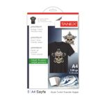 Tanex A4 Koyu Renkler 5 Sayfa T-Shirt Transfer Baskı Kağıdı