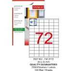 Tanex Bilgisayar Etiketi TW-2172 35X23 mm 100 Lü Lazer Etiket 1 Paket Tanex Davetiye Kargo Koli Kutu Etiketi - Beyaz - Standart