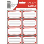 Tanex BRD-7002 Bordürlü Çift Sıra 5 Adet Kırmızı Okul Etiketi
