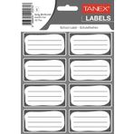 Tanex BRD-7003 Bordürlü Çift Sıra 5 Adet Gri Okul Etiketi