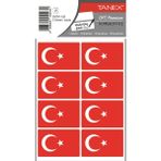 Tanex BYRK-102 Türk Bayrağı 52X34MM 16 Lı Paket - 1 Çift