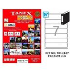 Tanex Laser Etiket 100 Yp 192.5X39 Laser-Copy-Inkjet TW-2107 - Renkli