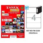 Tanex Laser Etiket 100 Yp 192X59 Laser-Copy-Inkjet TW-2104 - Renkli