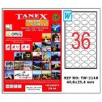 Tanex Laser Etiket 100 YP 40x25 Laser-Copy-Inkjet TW-2148 - Renkli