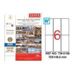 Tanex Laser Etiket 100 Yp 70X148.5 Laser-Copy-Inkjet TW-2106 - Renkli