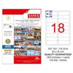 Tanex Laser Etiket 100 Yp 83X30 Laser-Copy-Inkjet TW-2318 - Renkli