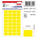 Tanex OFC-110 Flo Sarı 160 Adet Ofis Etiketi