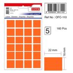 Tanex OFC-110 Flo Turuncu 160 Adet Ofis Etiketi
