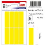 Tanex OFC-115 Flo Sarı 40 Adet Ofis Etiketi