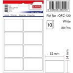 Tanex OFC-120 Beyaz 80 Adet Ofis Etiketi