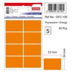 Tanex OFC-120 Flo Turuncu 40 Adet Ofis Etiketi