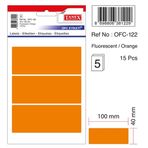 Tanex OFC-122 Flo Turuncu 15 Adet Ofis Etiketi