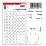 Tanex Ofc-129 10 Adet Beyaz Ofis Etiketi