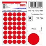 Tanex Ofc-131 Kırmızı Yuvarlak 19 mm Etiket
