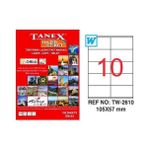 Tanex Tanex Lazer Etiket 100 Yp 1000 Li 105X57 Laser-Copy-Inkjet TW-2610 - Renkli
