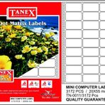 Tanex TN-0011 20x55 mm Sürekli Form Yazıcı Etiketi