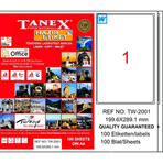 Tanex TW-2001 199,6x289,1 mm Laser Etiket