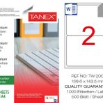 Tanex TW-2002 199.6x143.5 mm 500'lü Laser Etiket