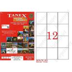 Tanex TW-2012 635x72 mm Lazer Etiket