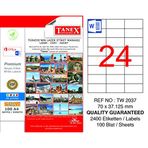 Tanex TW-2037 70x37.125 mm 100 Adet Laser Etiket