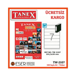 Tanex TW-2107 192.5x39 mm 100 Adet Laser Etiket