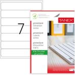 Tanex TW 2107 500 A4 Sayfa Beyaz Lazer Etiket 1 A4 Sayfada 7 192.5 x 39 mm Etıket Laser Yazıcı Etiket