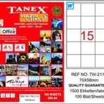 Tanex TW-2115 Lazer Etiket