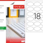 Tanex TW-2118 58.4x42.3 mm 100'lü Sökülebilir Etiket