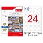 Tanex TW-2140 24x25 600'lü Polyester Etiket
