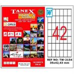 Tanex TW-2154 35x42.64 mm Laser Etiket