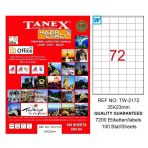 Tanex TW-2172 100'lü Laser Etiket