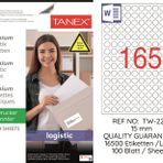 Tanex TW-2215 15 mm Sevkiyat ve Lojistik Etiketi