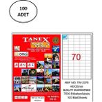 Tanex TW-2270 Premium 40x20 mm 100'lü A4 Lazer Etiket
