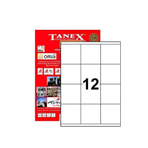 Tanex TW-2312 70x70 mm Laser Etiket