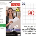 Tanex TW-2319 33x19 mm Sevkiyat ve Lojistik Etiket