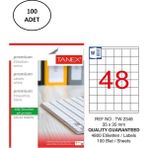 Tanex TW-2348 35x35 mm 100 Adet Lazer Etiketi