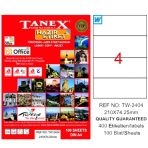 Tanex TW-2404 210x74.25 mm 100 Adet Lazer Etiket