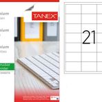 Tanex TW-2421 66.55x41 mm 100'lü Sökülebilir Etiket