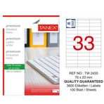 Tanex TW-2433 70x23 cm Laser Etiket