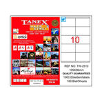 Tanex TW-2510 105 mm x 56 mm Laser Etiket