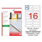 Tanex TW-2516 95x25 mm 100'lü Laser Etiket