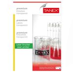 Tanex TW-2533 64.6x33.8 mm Şeffaf 25 Adet Laser Etiket