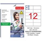 Tanex TW-2612 105x48 mm 100'lü Kuşe Lazer Etiket